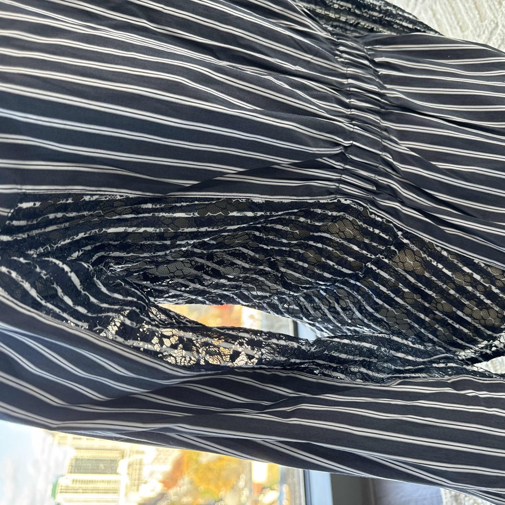 NWT In Earnest Byron Lars Oxford Stripe Button Down Size 2 - Picture 5 of 8